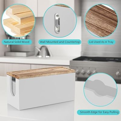 モダンデザイン スタイルの 白木製 紙タオル 蓋付き