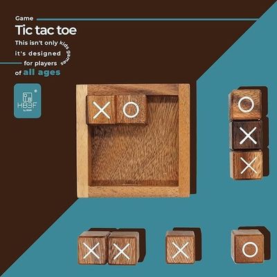 手作り 4 インチ 木製 Tic Tac Toe カフェテーブル デスクとリビングルームの装飾