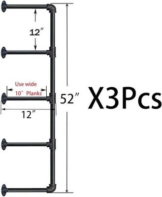 木製産業壁マウント DIYのための鉄管棚 オープンオフィスルーム キッチン本棚