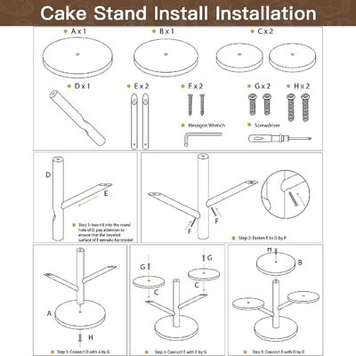 パーソナライズされたデザイン 4 層 バンブー カップケーキ パーティ用のスタンド 果物 スナック 提供 トレイ