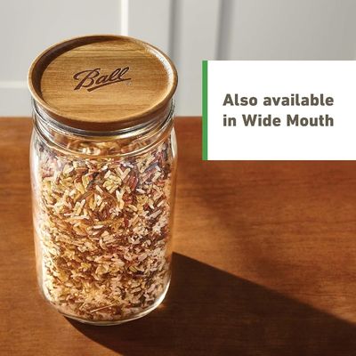 カスタマイズされたボールグラス 木製の蓋 普通の茶色で 竹の蓋 木製の平らな色