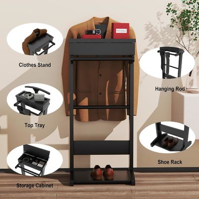 オーダーメイド ロゴ 木製 衣料棚 棚 と バレット スタンド