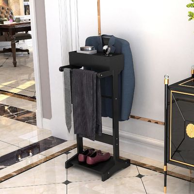 オーダーメイド ロゴ 木製 衣料棚 棚 と バレット スタンド