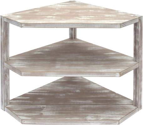 木製のキッチンカウンターコーナーラック 3層 料理用品の貯蔵オーガナイザー