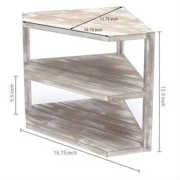 木製のキッチンカウンターコーナーラック 3層 料理用品の貯蔵オーガナイザー