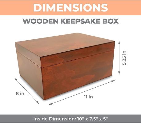 蓋付きの木製の記念品装飾箱 木製印刷 処理 スタンプ