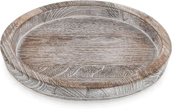 田舎の灰茶灯のポストトレイ 小さな農家のテーブル オーダーメイドロゴの中心