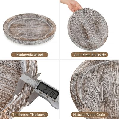 田舎の灰茶灯のポストトレイ 小さな農家のテーブル オーダーメイドロゴの中心