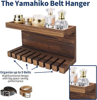 便利 な 木 の ベルト 収納 器 と 双 棚 ウォールナット/ビッチ 材料