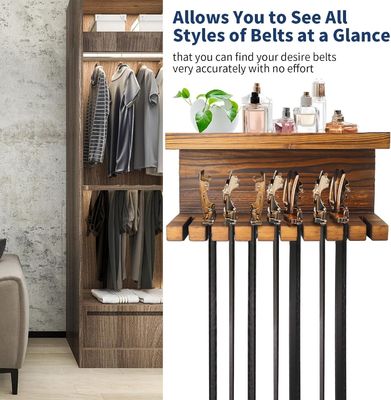 便利 な 木 の ベルト 収納 器 と 双 棚 ウォールナット/ビッチ 材料