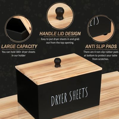 ギフトクラフト 黒木箱 容器 正方形 現代のスペース節約シート ディスペンサー