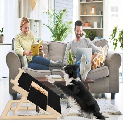 木製の犬のネイル・スケラッチボード 骨のスタイル ネイル・フィリングボード 犬用 OEM トリートメントが含まれています