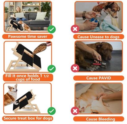 木製の犬のネイル・スケラッチボード 骨のスタイル ネイル・フィリングボード 犬用 OEM トリートメントが含まれています