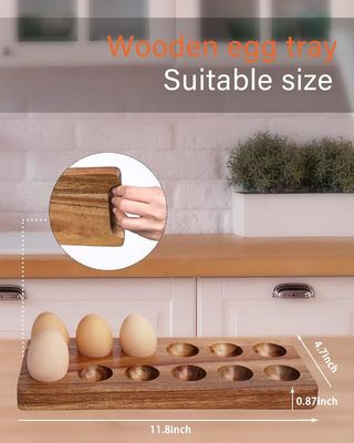 固形木製の卵箱 卵用の木製のトレイ デザインとブランドの仕様