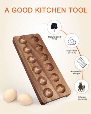 固形木製の卵箱 卵用の木製のトレイ デザインとブランドの仕様