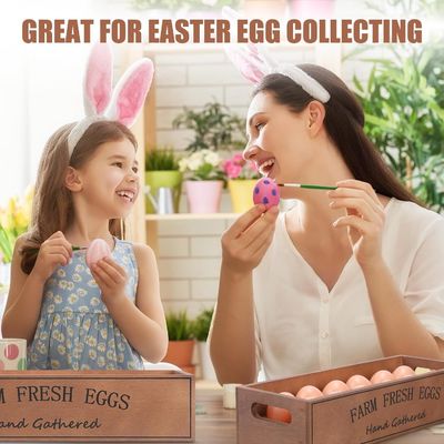 12個の新鮮卵のための木製の卵箱 スタック可能なカスタマイズされたデザイン 貯蔵ボックス