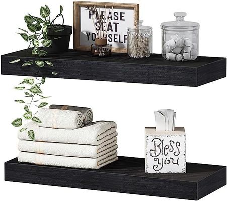 郵便包装 精巧な家庭装飾のための2つの田舎風の木製の浮遊棚セット