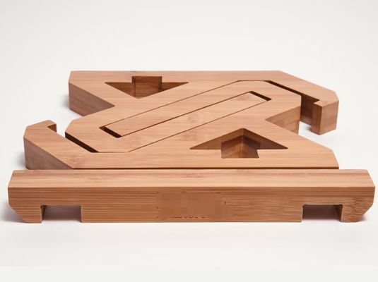 適正なデザインのノートブックとノートパソコンのトレーのための調整可能な竹のノートパソコンスタンド