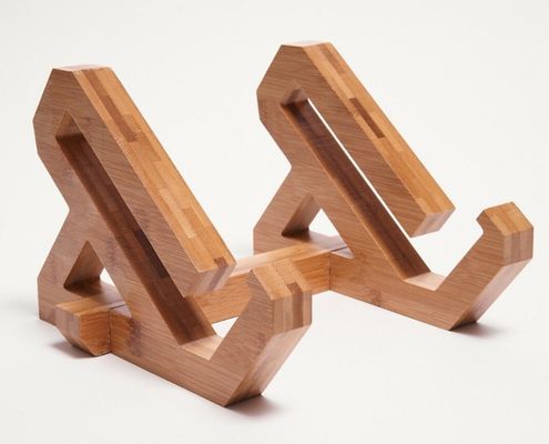 適正なデザインのノートブックとノートパソコンのトレーのための調整可能な竹のノートパソコンスタンド