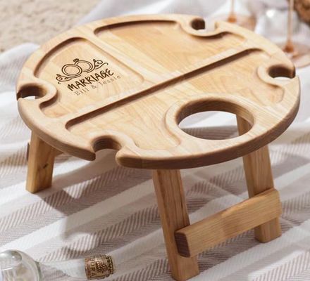 折りたたみ可能なサービストレイ 空間節約機能とカスタマイズされたロゴの持ち運び可能なワインテーブル