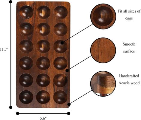キッチン オーガナイゼーション 家電 二重層 木製の卵皿 オーダーメイド ロゴ