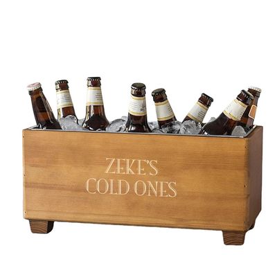 オーダーメイド ロゴ シャンパン クーラー バケツ 記念日 木造 ギフト パーソナライズされたデザイン