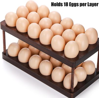 キッチン オーガナイゼーション 家電 二重層 木製の卵皿 オーダーメイド ロゴ
