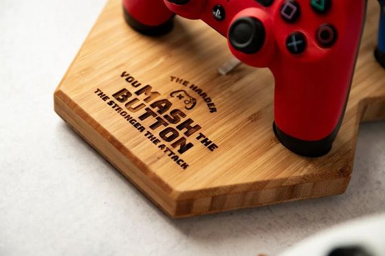 調整可能なゲーマースタンド 理想的な組み合わせ バンブーとアクリル