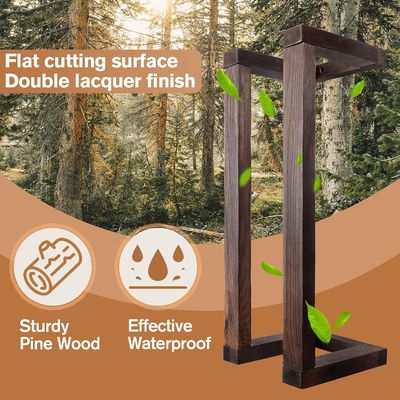 装飾用松の壁に装着された木製タオルラック 浴室用 ローリングタオルオーガナイザー