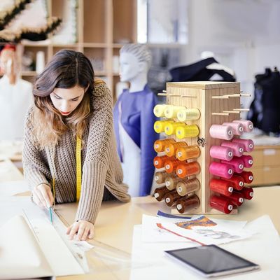 360 度回転木製糸ホルダー DIY スポール糸編みのための理想的な保管