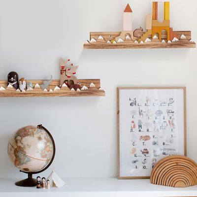 カスタマイズされたロゴ 壁にマウント 3個セット スノーマウンテン 浮遊棚 幼稚園