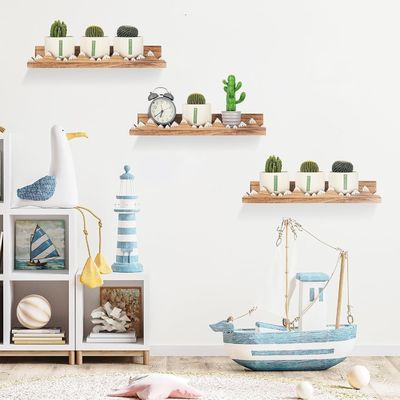 カスタマイズされたロゴ 壁にマウント 3個セット スノーマウンテン 浮遊棚 幼稚園