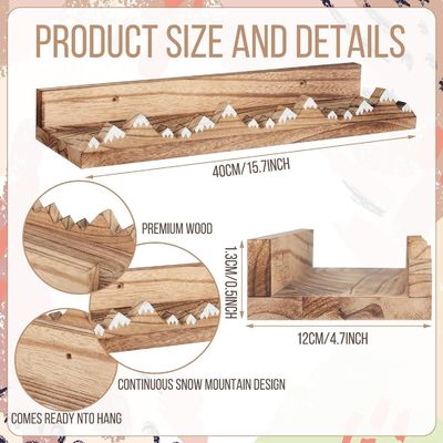 カスタマイズされたロゴ 壁にマウント 3個セット スノーマウンテン 浮遊棚 幼稚園