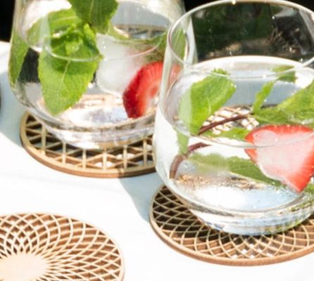 202407 セット 6 木製のアコースター 二階建て 結婚式アコースター 立体型