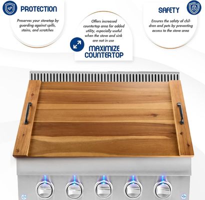 ガスと電気ストーブ 堅牢なハンドル 切断ブロック 202405 ヌードルボードストーブカバー