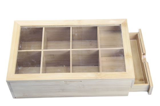 手作り の 目 に 見える アクリル 蓋 茶 箱 包装 木 製 厨房 に 独特 な 添加物