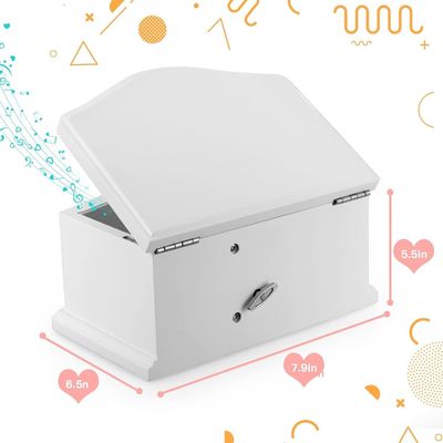 中型 白木 バレリーナ ジュエリー ボックス パーソナライズされた組織のための鏡