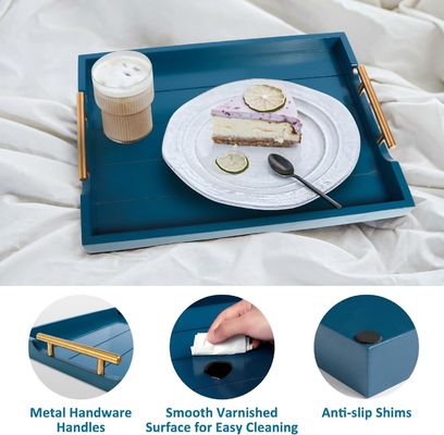 インジェクション 木製 配給 トレイ シンプル カラー または 4 コースター と オーダーメイド 大きい オスマン トレイ