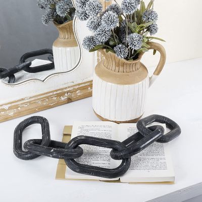 手彫り木工芸家具 家庭装飾用 木製チェーンリンク 農場 5 つリンクチェーン