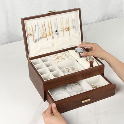 直角 オーダー 固木 ブレスレット 時計 ディスプレイ 手作り 宝石 収納箱