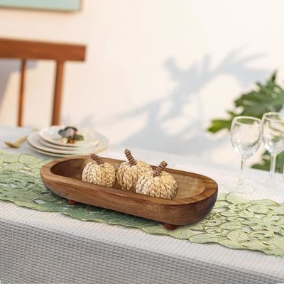 カスタマイズされたロゴ 農家の田舎茶色の装飾碗のための可決丸いボウルセット