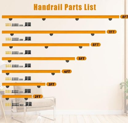 室内 階段 安全 防滑 護線 3フィート パイン ハンドル 要求 完全 キット