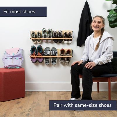 カスタマイズされたロゴ 受け入れられる 現代の壁に装着された靴ラック