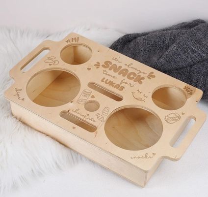 折りたたみのないラック 木製 ソファバー スナック トレイ 空間節約 小さいスペースのための保管