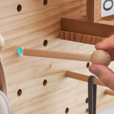 リビングルーム 家具 収納 木製ディスプレイ パネル キット 2 枚 ペグボード ディスプレイ スタンド