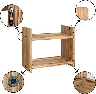 この 木製 の 調味料 棚 を 用い て 調味料 を 便利 に 整理 し て ください