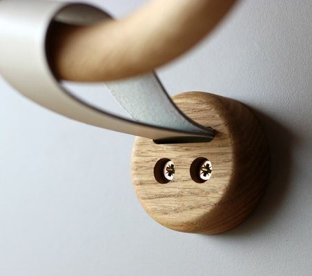 エコフレンドリー 木製タオルホルダー リング 浴室の装飾 単層収納ホルダー ラック