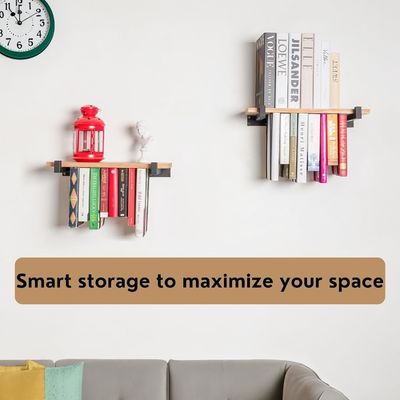ダブルストレージ ミニ 木製ボックス 壁掛け 本棚 ユニークなスペースとイノベーション