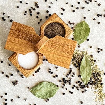 形状の高容量木製のスパイスホルダー調味料包装ボックス