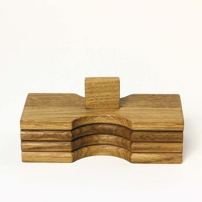 形状の高容量木製のスパイスホルダー調味料包装ボックス